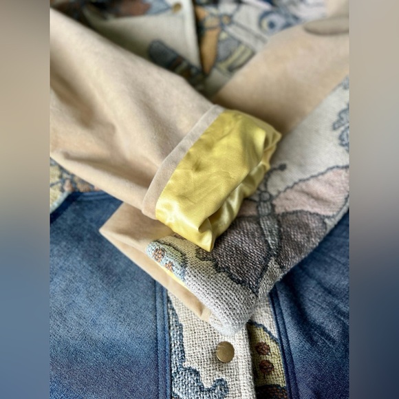 Lined butterfly jacket, reworked vintage tapestry blanket, ladies' size S-L - Picture 6 of 11